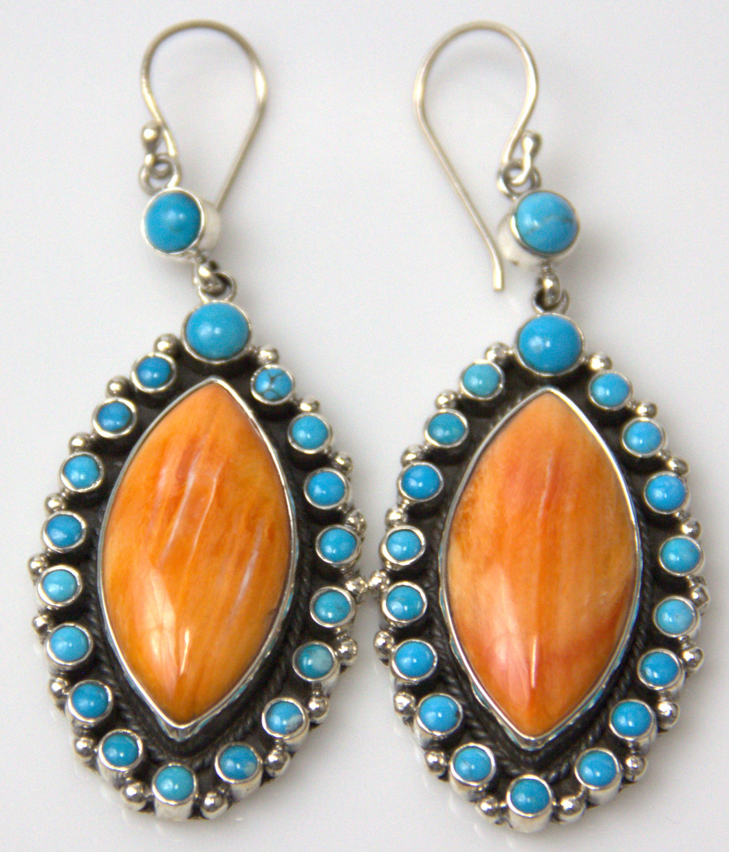 Spiny oyster and Rd. Sleeping Beauty earring