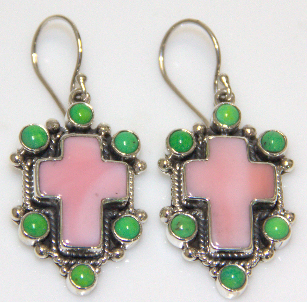 Conch Shell and Verasite Earring