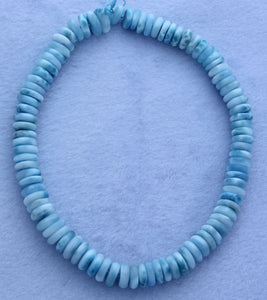 13 mm. Roundel High Quality Larimar Beads.