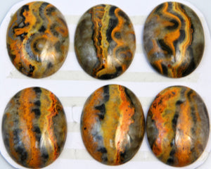 30x40 MM. Oval Bumblebee Jasper Cabs.