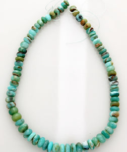 12x8 mm. Graduated Roundel Peruvian Opal Beads