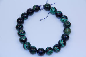 18mm High Quality Round Azurite Malachite Beads