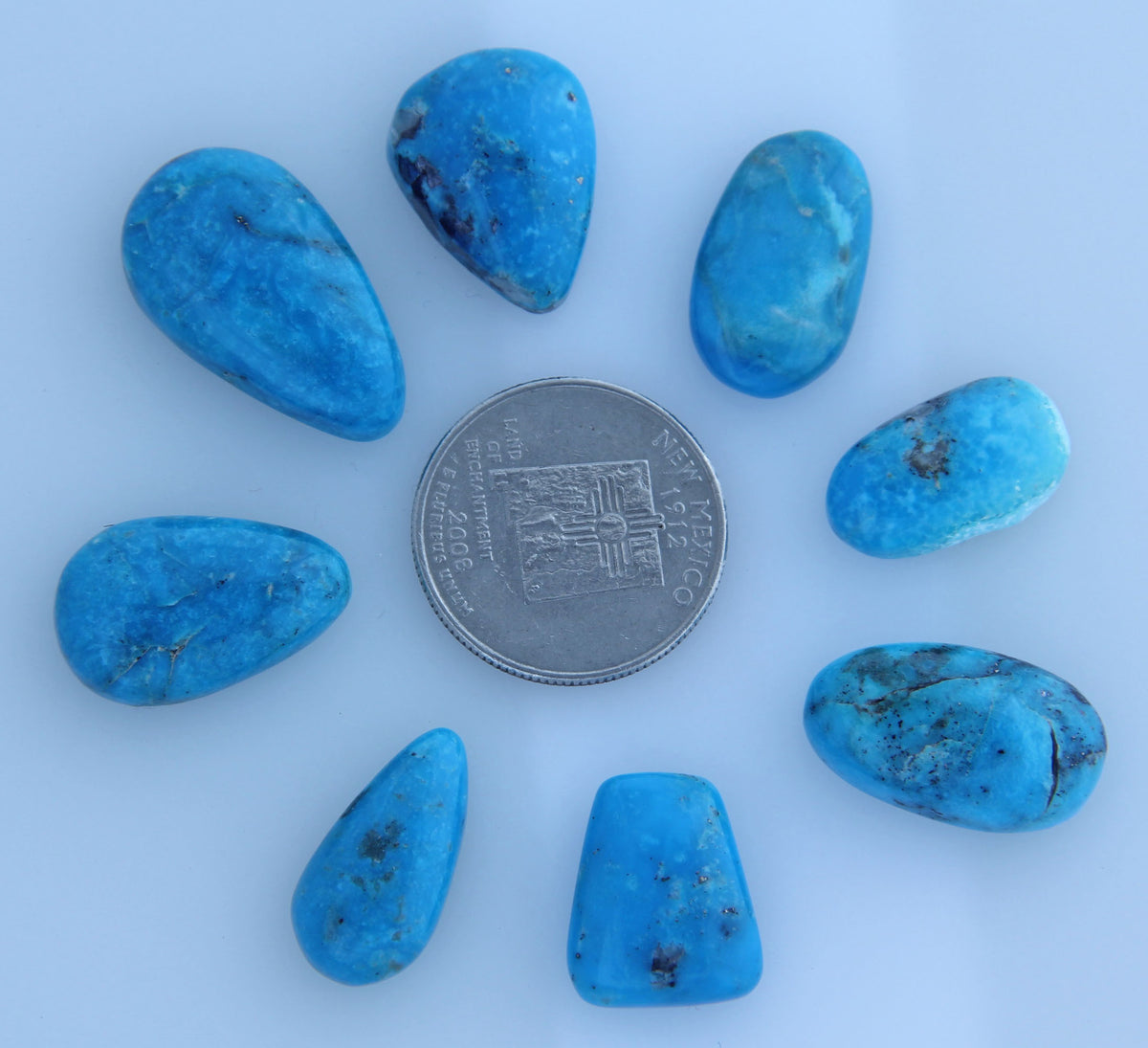 Freeform Mexican Turquoise cabs. – kigemsandjewelry.com