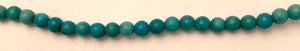 3 MM. Round blue turquoise beads