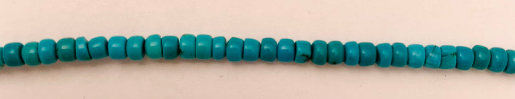 3.5 MM. Roundel Turquoise Beads