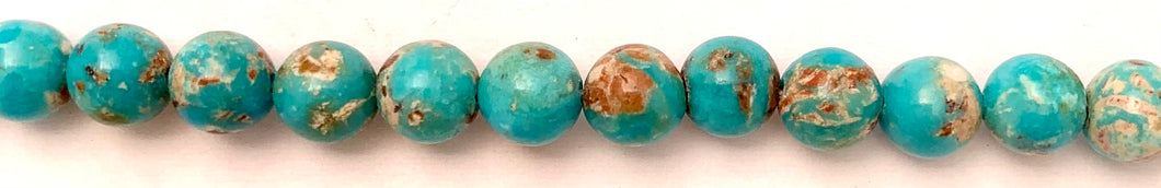 6 MM. Round Mexican Turquoise Beads