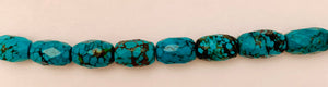 8x12 MM. Faceted Barrel shape Turquoise Beads