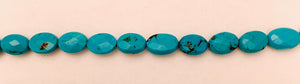 6x8 MM. Faceted Oval Turquoise Beads