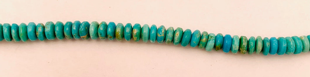 4.5-5.5 MM. Graduated Roundel Turquoise Beads