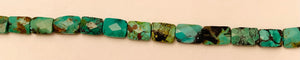 6x8 MM. Faceted Rectangle Turquoise Beads