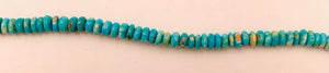 3.5-4.5 MM. Graduated Roundel Turquoise Beads