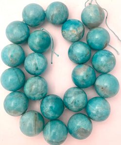 18 MM. Round Amazonite Beads
