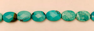 10x14 faceted Oval Turquoise Beads