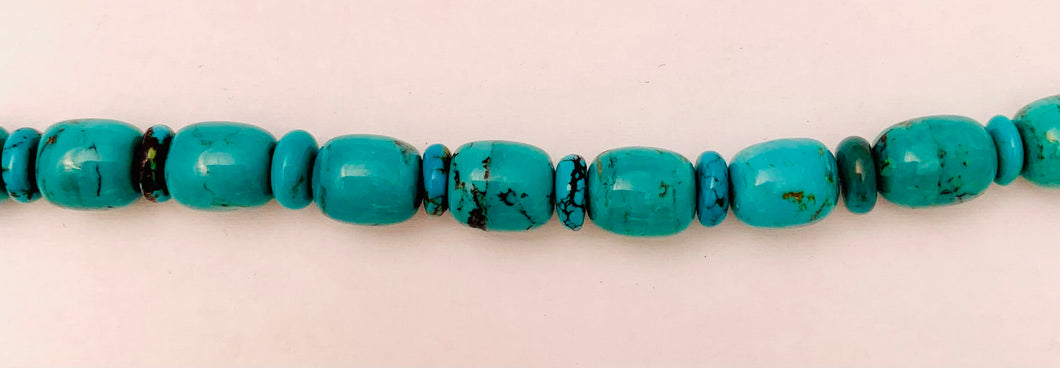 8x9 MM. Barrel shape Turquoise Beads