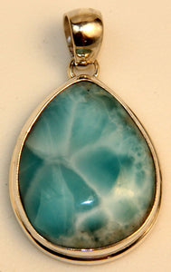 Tear drop Larimar Pendant