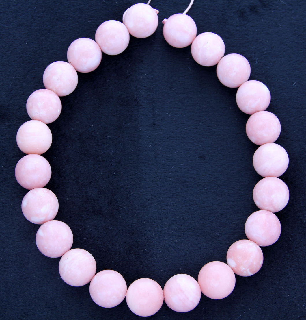 20 mm. Round High Quality pink Opal Beads