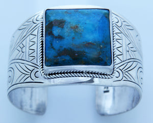 Peruvian Opal and Sterling Silver size 7 Cuff Bracelet.