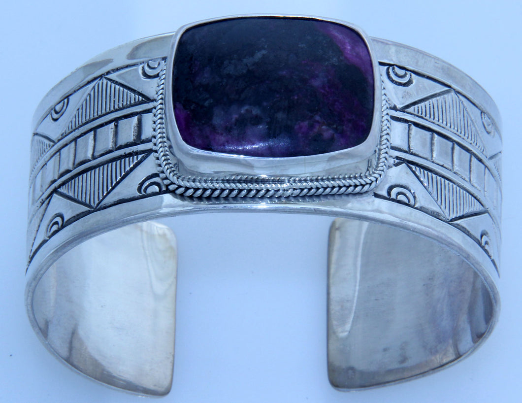 Natural Sugilite Cuff Bracelet