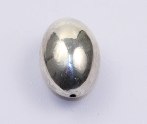 26x18mm. Egg shape Silver spacer Beads.