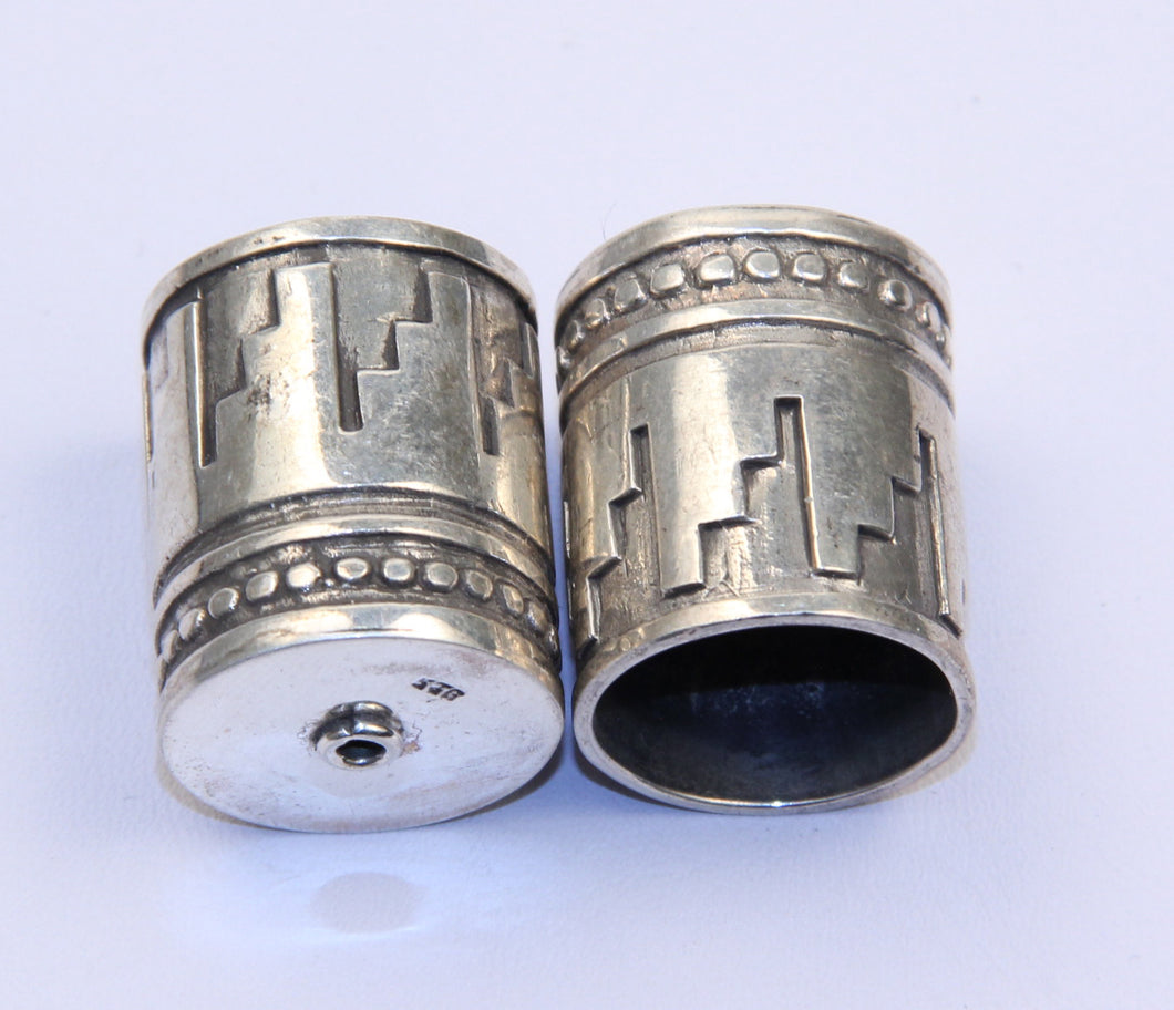 20x25mm. Sterling Silver End Caps. (each)